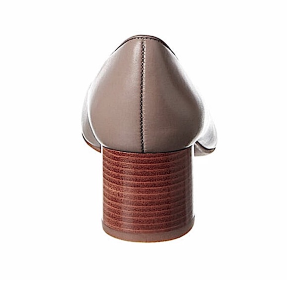 Tory Burch 'Claire' 50mm Round Toe Pump French Gray Leather - Picture 2 of 8